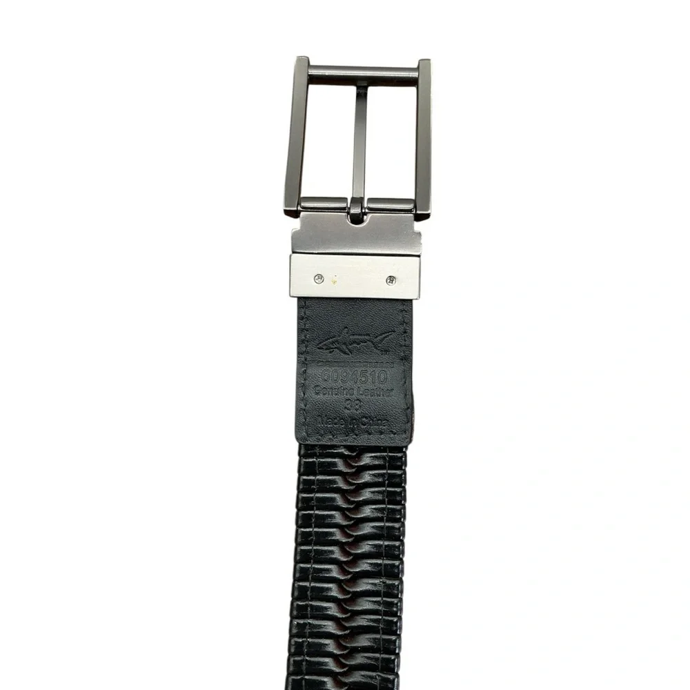 Greg Norman Collection Brown Braided Genuine Leather Belt Size‎ 33